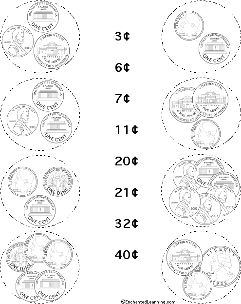 Search result: 'Match the Groups and Values of Coins #1'