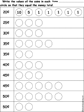 Write Coin Values