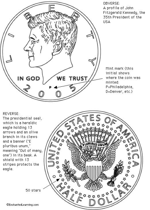 Search result: 'US Half Dollar Coloring Page Printout'