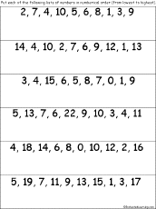 Numerical Order