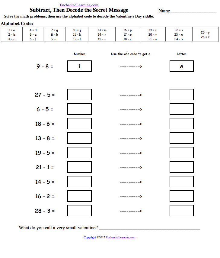 Search result: 'Solve, Then Decode: Subtraction Worksheets'