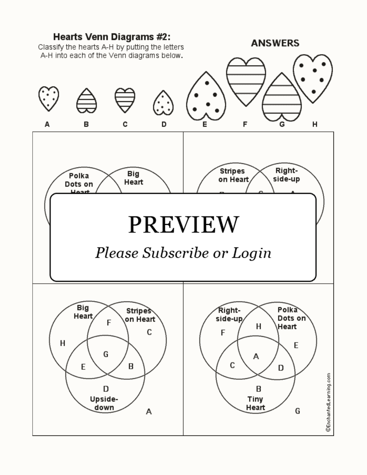 Hearts Venn Diagram #2 interactive worksheet page 2