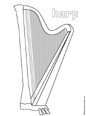 Search result: 'Harp Coloring Page'