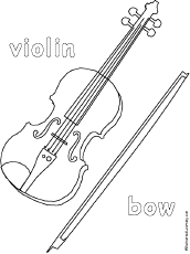 Search result: 'Violin Coloring Page'