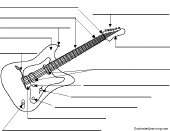 Search result: 'Label the Electric Guitar Printout'