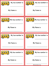 Schoolbus nametags