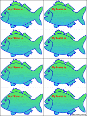 Search result: 'Fish - Nametags to Print in Color'