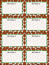 Giraffe Skin Nametags