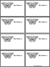 Monarch Butterfly Nametags