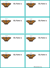 Monarch Butterfly Nametags