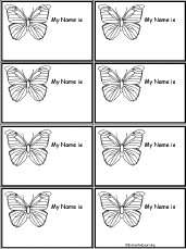Morpho Butterfly Nametags