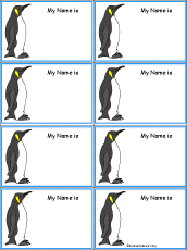 Search result: 'Penguin - Nametags to Print in Color'