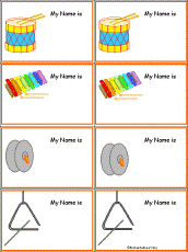 Search result: 'Percussion Instruments - Nametags to Print in Color'