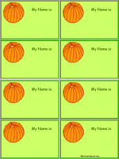 Pumpkin Nametags