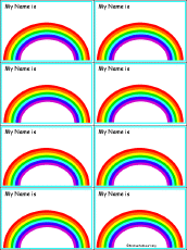 Search result: 'Rainbow - Nametags to Print in Color'