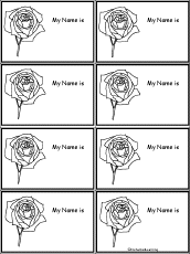 Search result: 'Rose - Nametags to Print'
