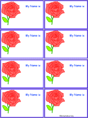 Search result: 'Rose - Nametags to Print in Color'