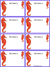 Seahorse Nametags