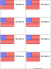 Search result: 'US Flag - Nametags to Print in Color'
