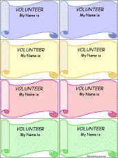 Search result: 'Volunteer - Nametags to Print in Color'