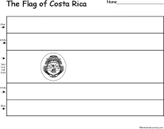 Flag of Costa Rica Printout: EnchantedLearning.com