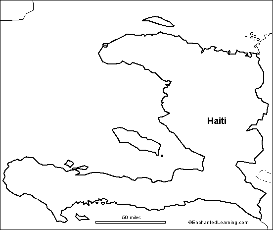 outline map Haiti