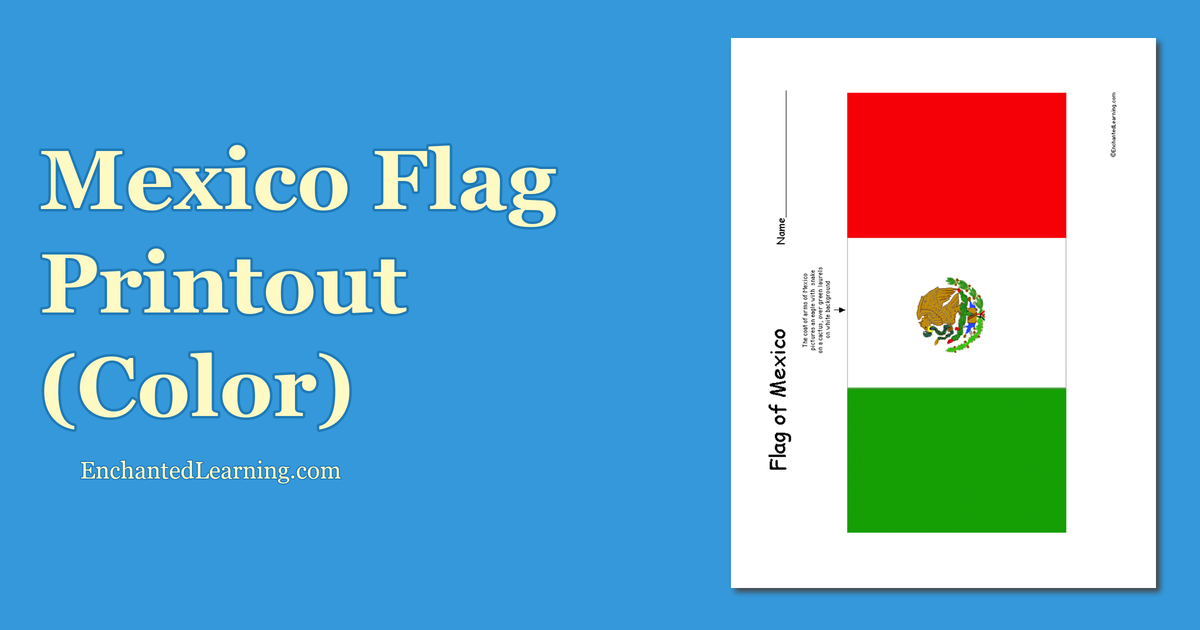 Mexican Flag Coloring Page
