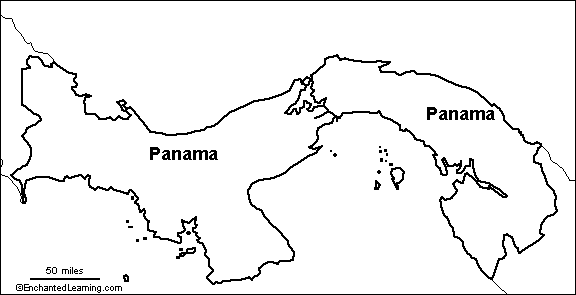 outline map Panama
