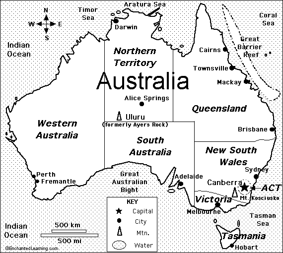 Label Oceania/Australia