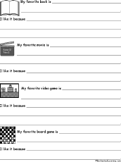 Search result: 'Entertainment Favorites...: Opinion Quiz Worksheet'