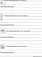 Search result: 'My Most Memorable... #2 Opinion Quiz Worksheet'