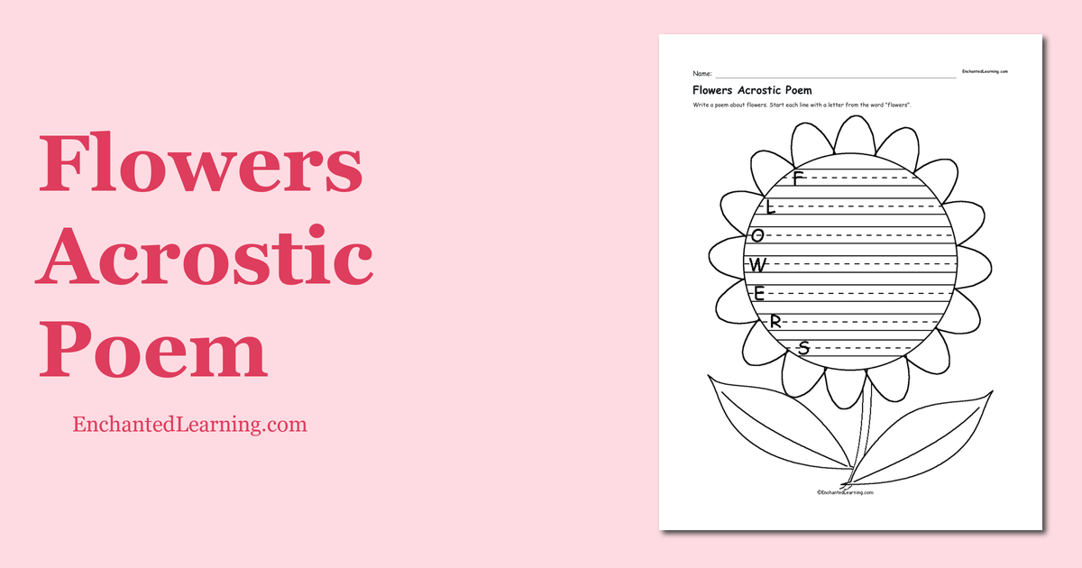 Flowers Acrostic Poem Enchanted Learning