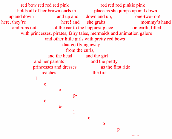 Red Bow concrete poem