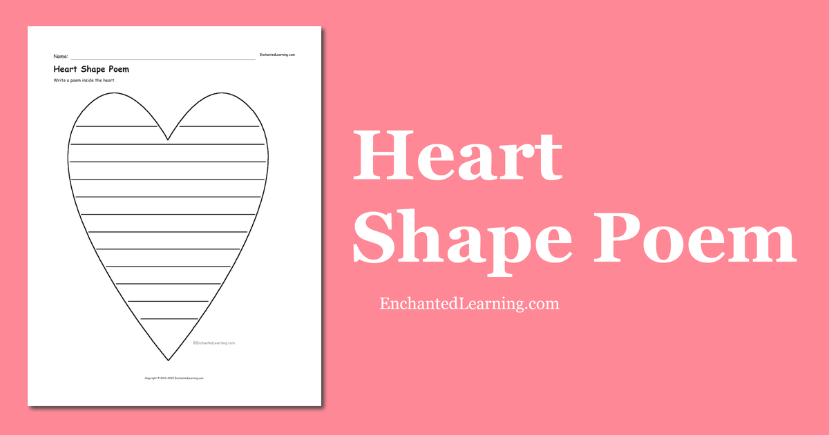 Heart Shape Poem Enchanted Learning