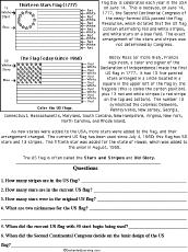 Search result: 'US Flag Day Read and Answer Worksheet'