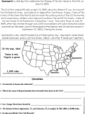 Juneteenth Read and Answer Worksheet - EnchantedLearning.com
