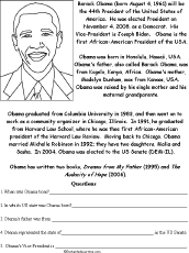 Search result: 'Barack Obama Read and Answer Worksheet'