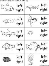 Search result: 'Circle the Direction Fish are Facing - Learning Left and Right'