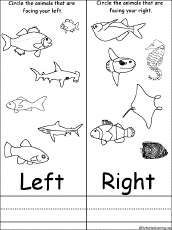 Search result: 'Circle Fish Facing Left or Right - Learning Left and Right'