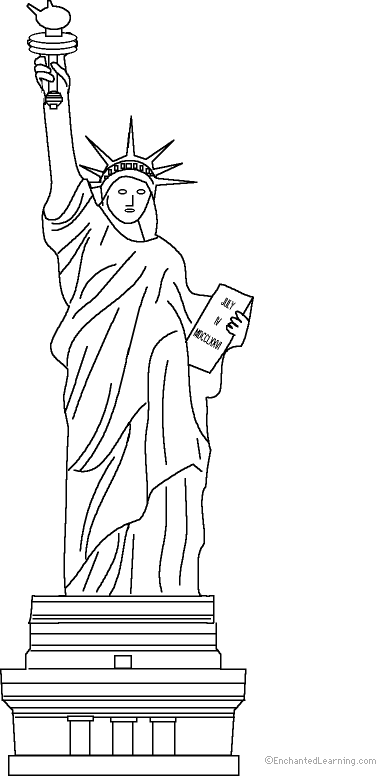 Statue of Liberty Coloring Page to Print - EnchantedLearning.com