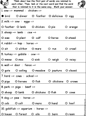 Search result: 'Farm Verbal Analogies'