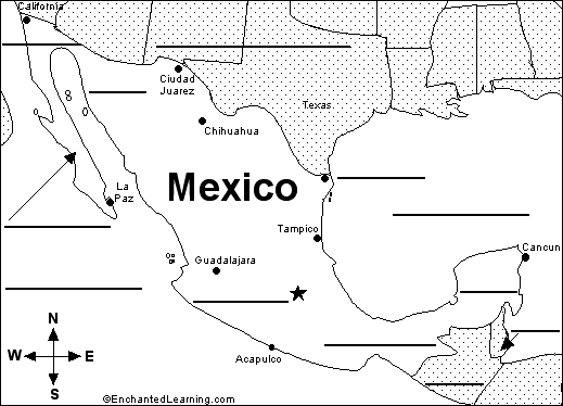 Search result: 'Label the Map of Mexico Printout'