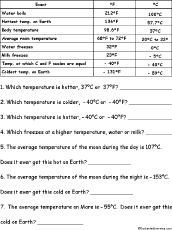 Search result: 'Temperature Chart Questions Worksheet #1'