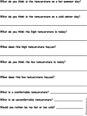 Search result: 'Temperature Questions Worksheet #3'