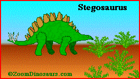 Stegosaurus eating