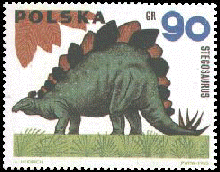 A stegosaurus stamp