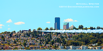 Blue Angel Zooming by Seattle