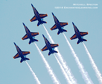 Blue Angels in Delta Formation over Seattle