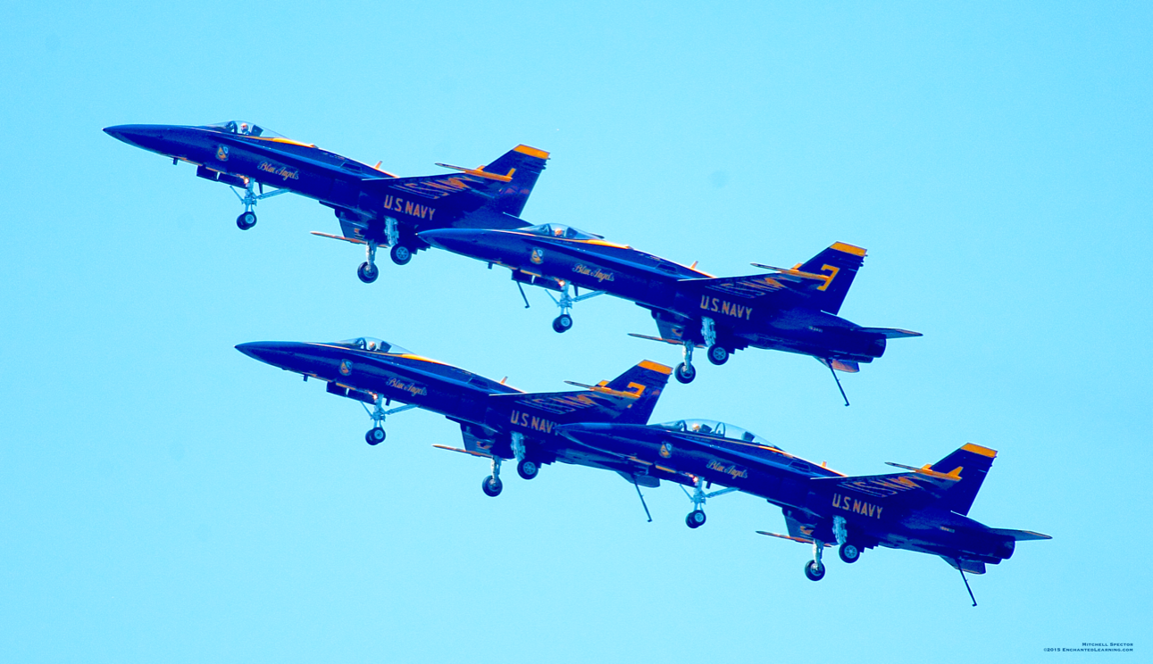 Four Blue Angels Climbing