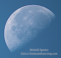 Daylight Moon, Waning Gibbous 58% Illuminated